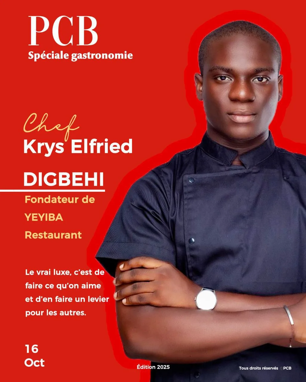 Krys ELFRIED DIGBEHI — Fondateur de Yeyiba Restaurant